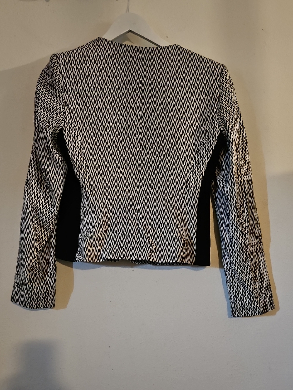 Calvin klein woman white black zigzag  Blazer 6 - Picture 5 of 7